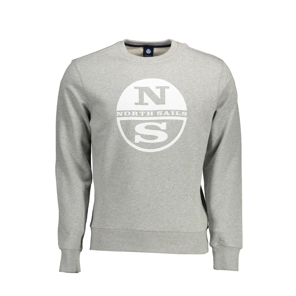 Sweatshirt Sweater by North Sails for men in cotton brown & gray showcases a downtown chic silhouette, artfully finished with a downtown chic and for a sophisticated, high-end look.