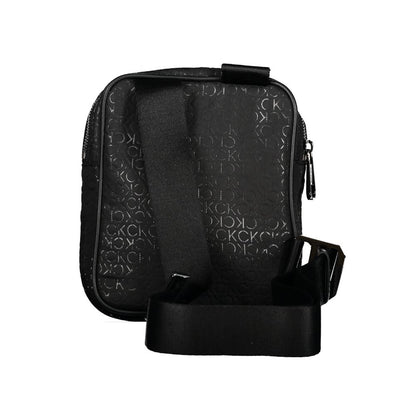 Shoulder Bag by Calvin Klein for men in polyester & polyethylene black showcases a statuesque silhouette, artfully detailed with a secure , organized external-pockets & internal-pockets, and versatile shoulder-strap & adjustable-strap for a statuesque look.