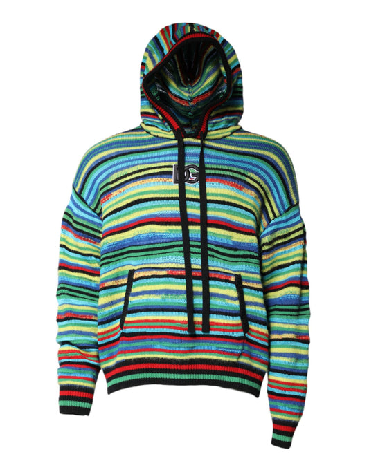 Hoodie by Dolce & Gabbana for men in nylon cotton multicolor showcases a city-ready silhouette, artfully detailed with a signature hooded neckline and for a city-ready finish.