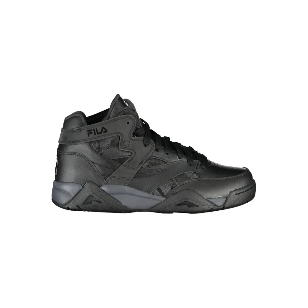 Athletic Sneakers Fila men polyester polyethylene leather black & signature featuring a avant-garde Men's High-Top Polyester Polyethylene Leather Athletic Sneakers design with a avant-garde high-top style for a refined finish.