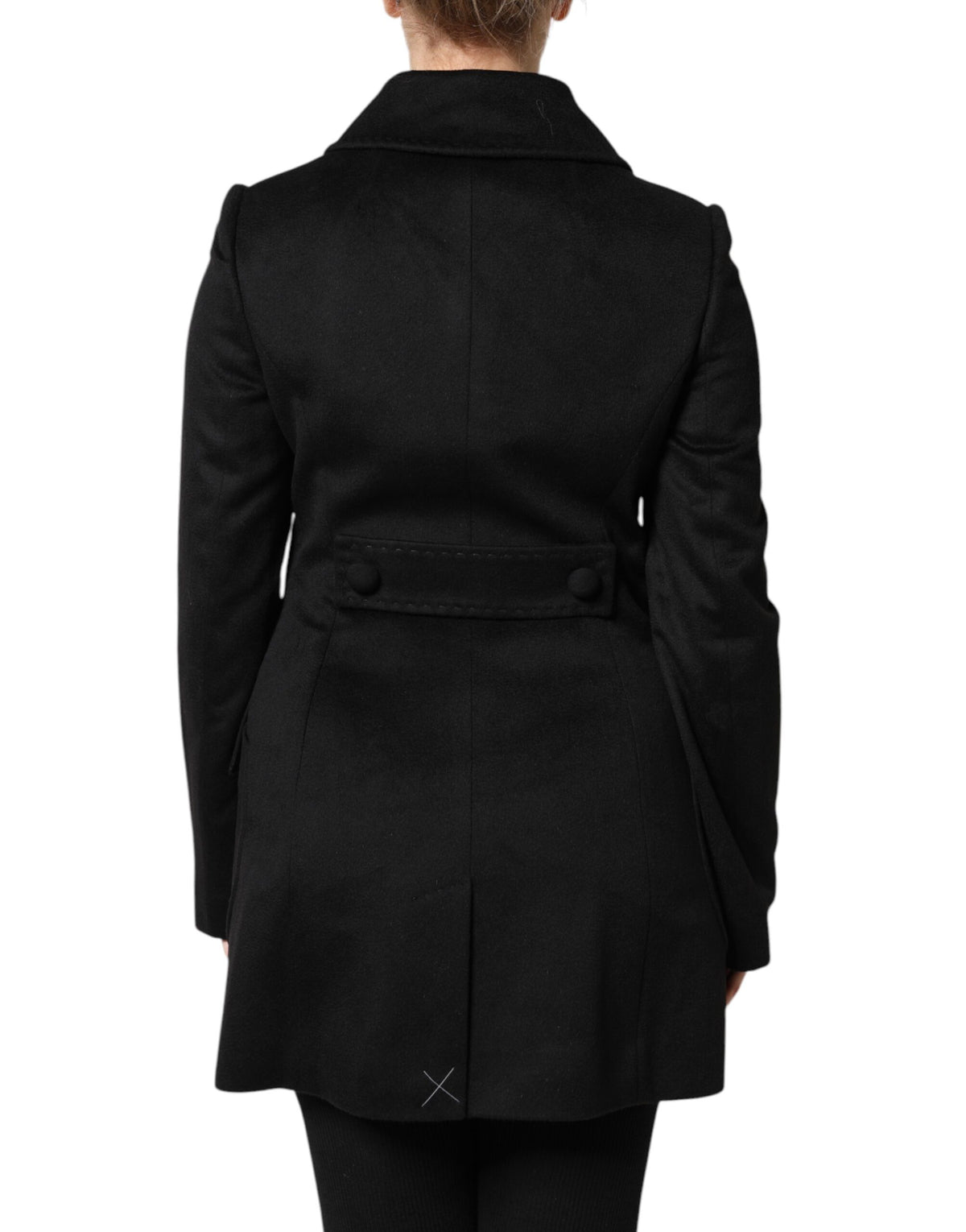 Dolce & Gabbana Women's Double Breasted Virgin Wool & Silk Blazer - Black