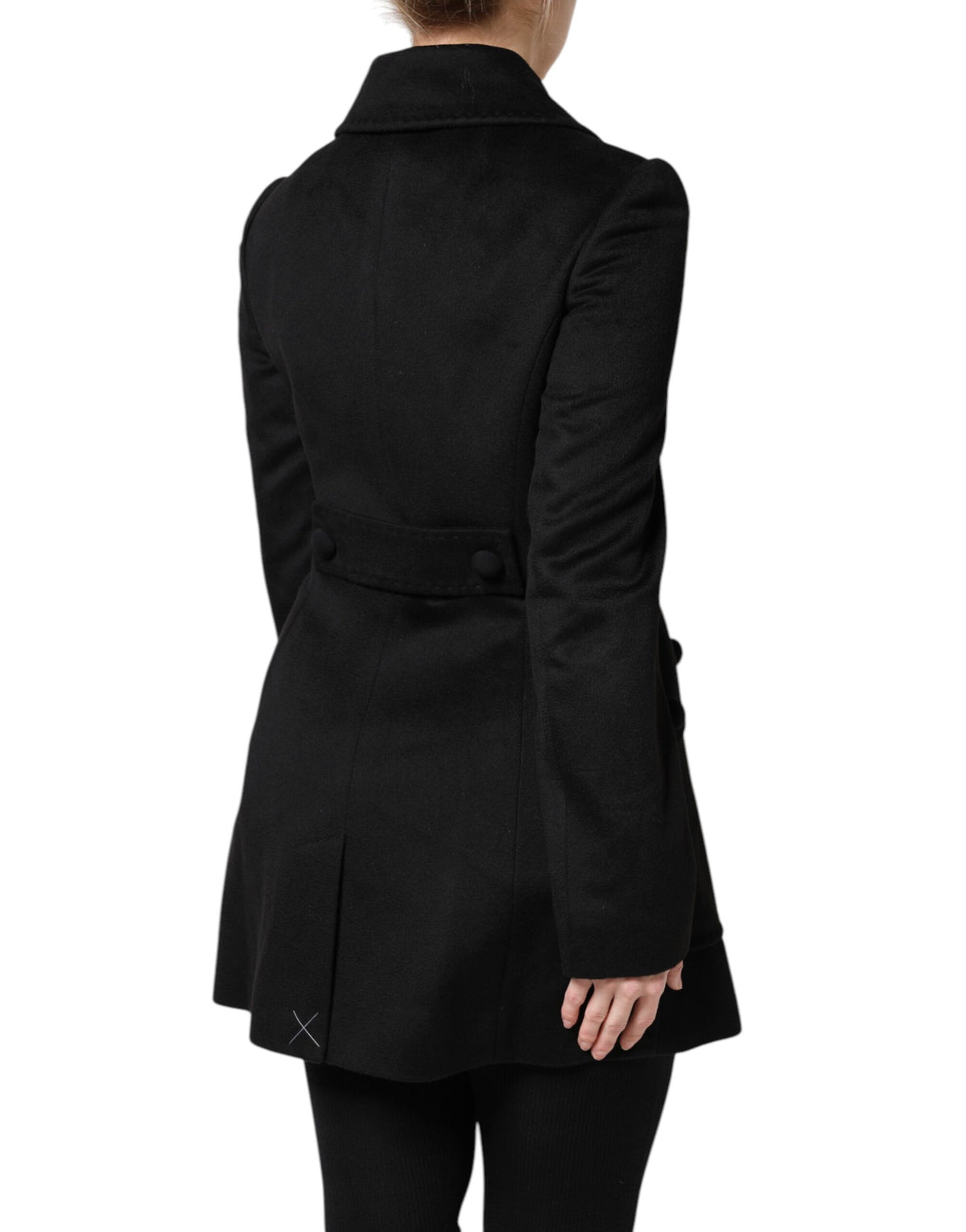 Dolce & Gabbana Women's Double Breasted Virgin Wool & Silk Blazer - Black