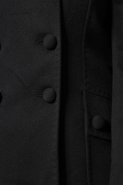 Dolce & Gabbana Women's Double Breasted Virgin Wool & Silk Blazer - Black