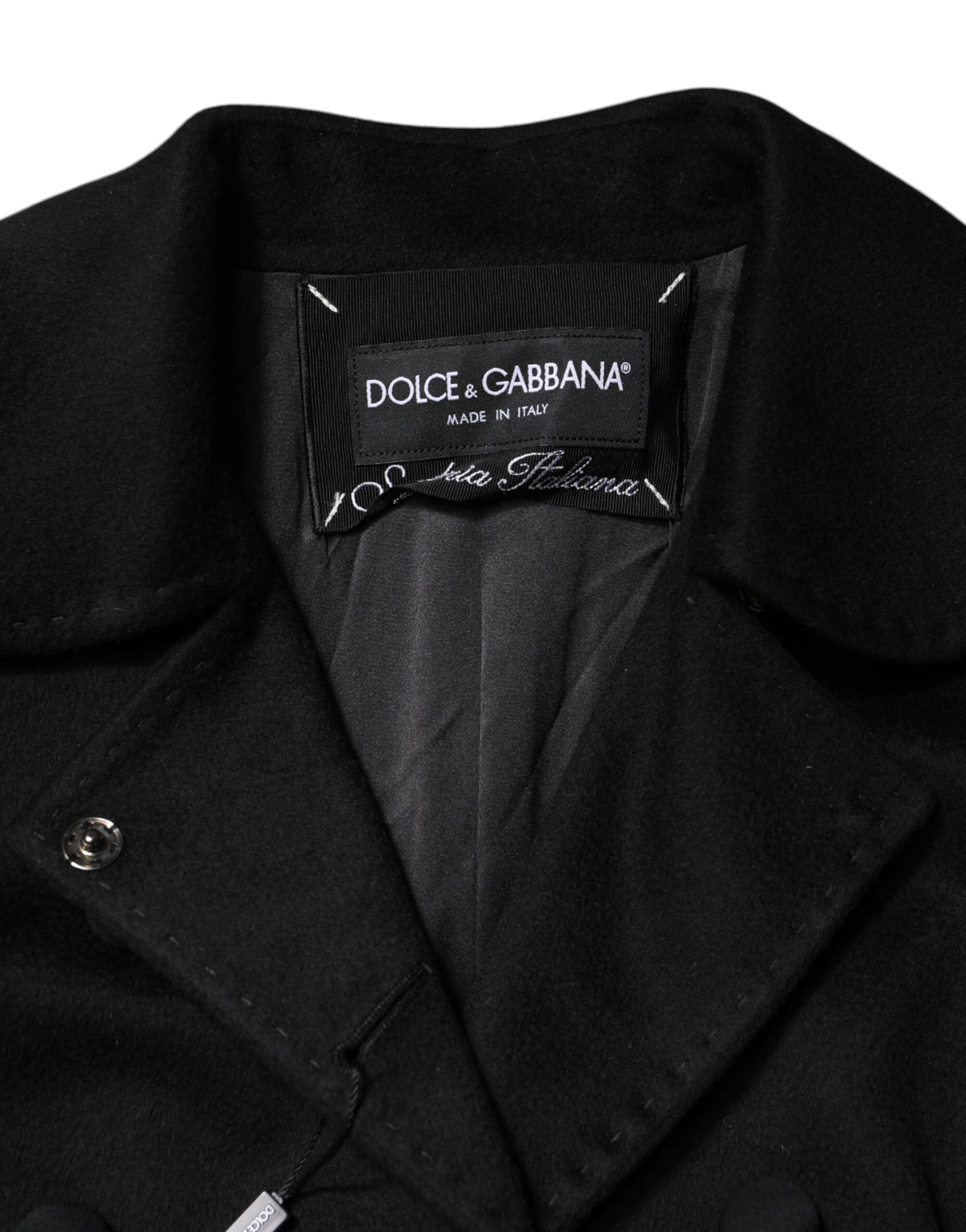 Dolce & Gabbana Women's Double Breasted Virgin Wool & Silk Blazer - Black