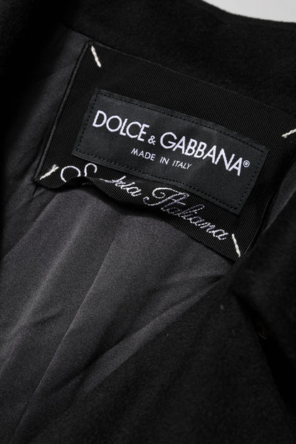 Dolce & Gabbana Women's Double Breasted Virgin Wool & Silk Blazer - Black