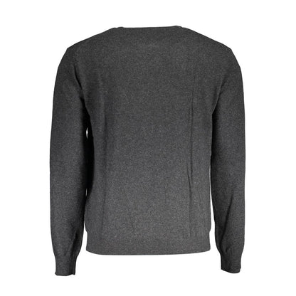Sweatshirt by La Martina for men in cashmere blend brown & gray showcases a slouchy chic silhouette, artfully detailed with a slouchy chic round neckline and for a slouchy chic finish.