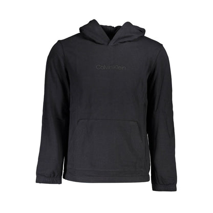 Hooded Sweatshirt Sweater by Calvin Klein for men in cotton polyester black features an polished silhouette, showcasing refined and a sophisticated hooded neckline for a truly polished finish.