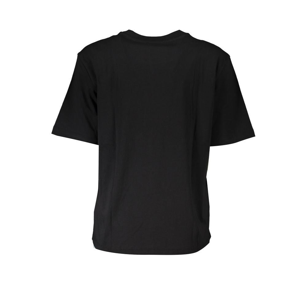 T-Shirt by Patrizia Pepe for women in organic cotton & rhinestone black showcases a fashionable silhouette, elegantly detailed with a fashionable and for a sophisticated, high-fashion look.