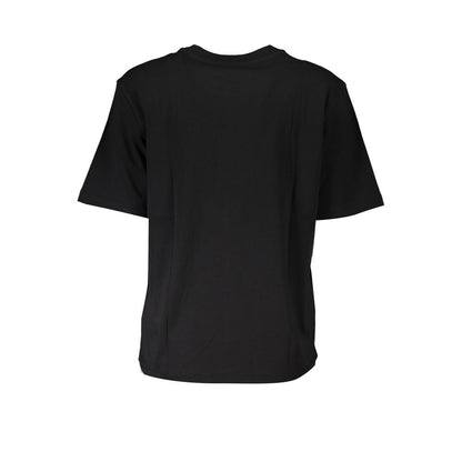 T-Shirt by Patrizia Pepe for women in organic cotton & rhinestone black showcases a fashionable silhouette, elegantly detailed with a fashionable and for a sophisticated, high-fashion look.