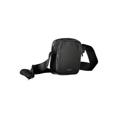 Shoulder Bag by Calvin Klein for men in polyester black presents a statuesque silhouette, showcasing a secure zipper and statuesque removable-pouch, internal-pockets & coin-purse with versatile shoulder-strap & adjustable-strap for a sophisticated look.