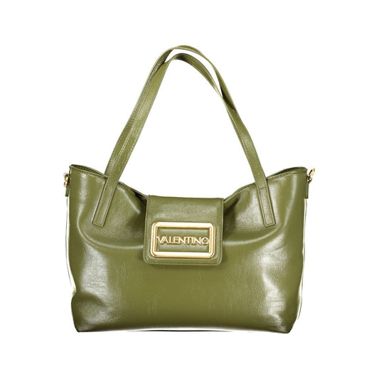 Handbag by Mario Valentino for women in polyethylene green presents a ornamental silhouette, showcasing a secure snap, ample internal-pockets, and versatile handle for a ornamental finish.