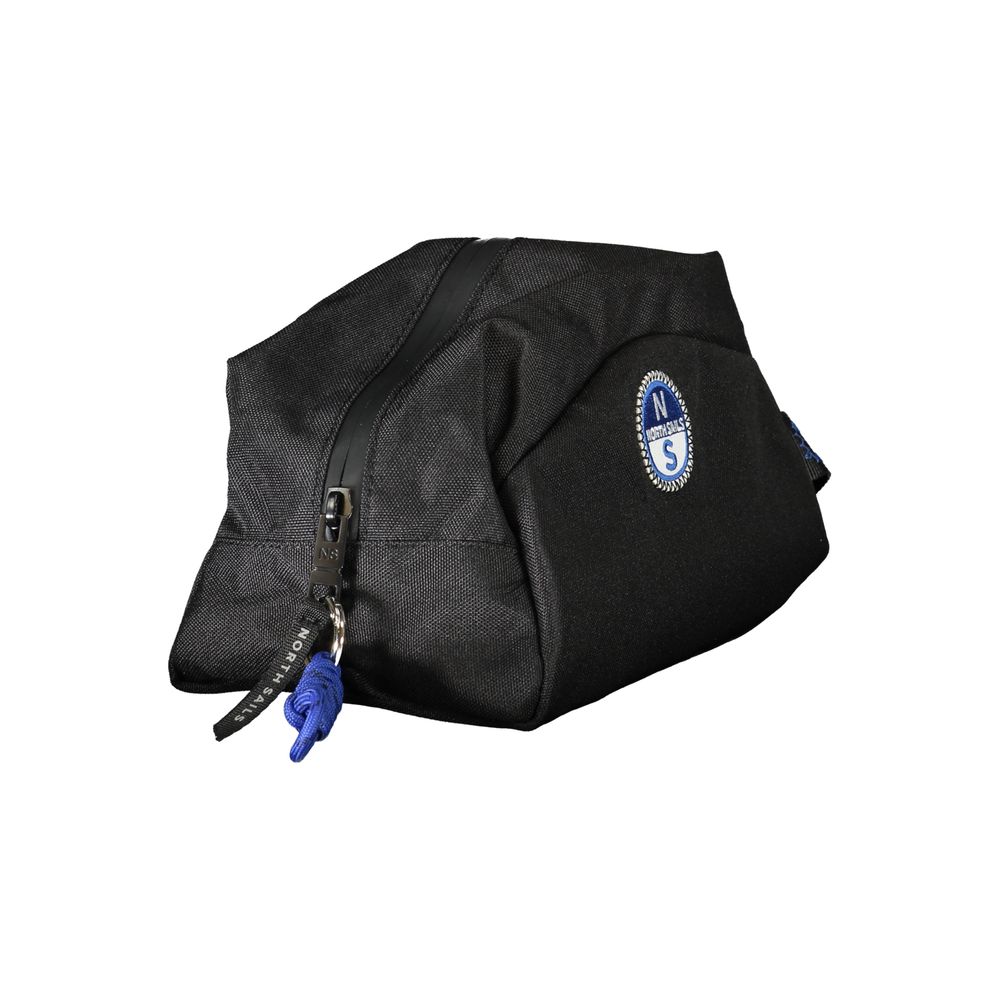Travel Toiletry Bag by North Sails for men in polyester leather black features an distinguished Polyester Leather Travel Toiletry Bag design with a secure zipper, distinguished internal-pockets, and versatile handle for a sophisticated look.
