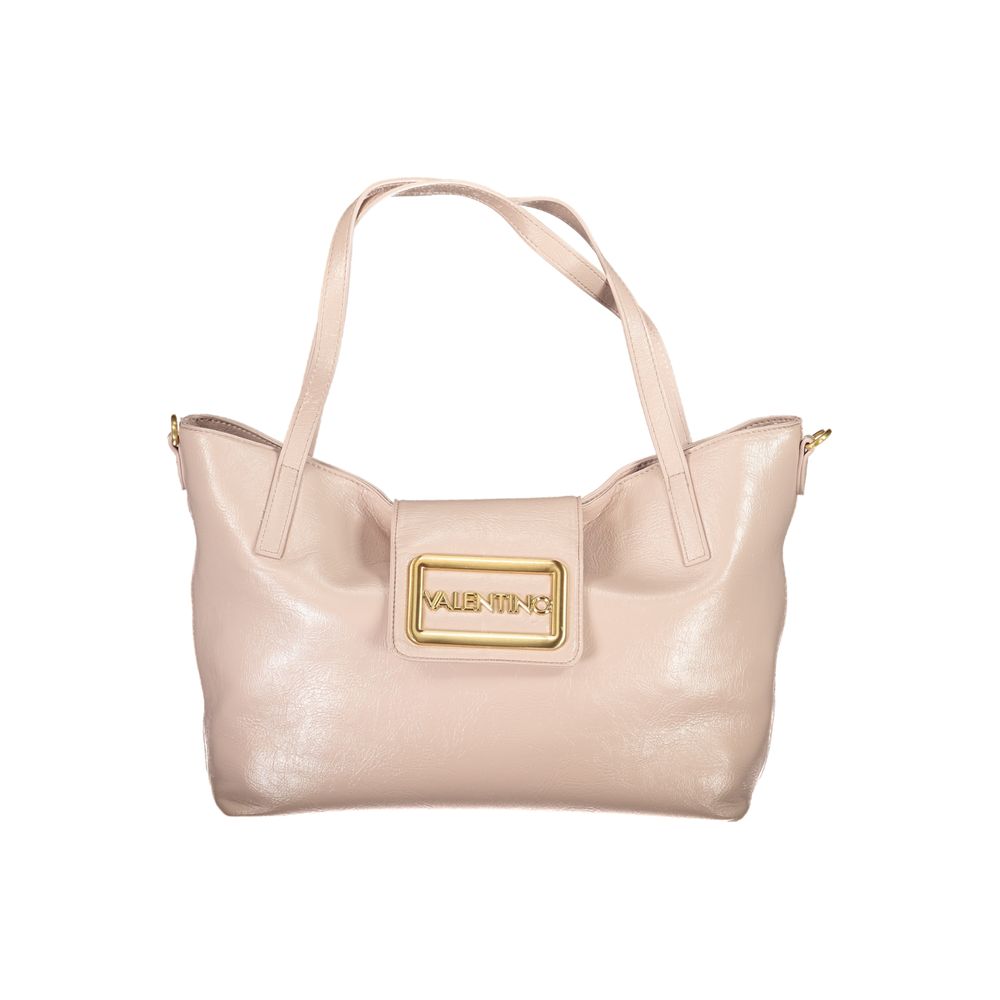 Handbag by Mario Valentino for women in polyethylene pink presents a ornamental silhouette, showcasing a secure snap, ample internal-pockets, and versatile shoulder-strap, adjustable-strap, detachable-strap & handle for a ornamental finish.