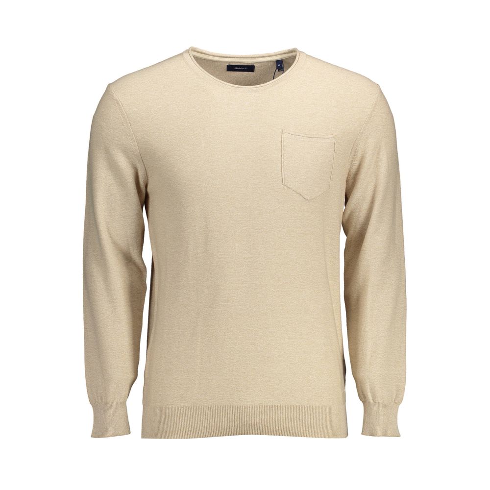 Sweatshirt by Gant for men in cotton beige features a unrivaled silhouette with a refined crew neckline and unrivaled detailing for a sophisticated look.