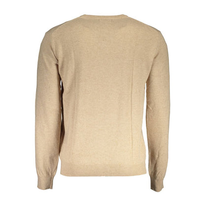 This Sweater by La Martina for men in cashmere blend beige presents a understated silhouette, featuring a sophisticated and for a understated finish.