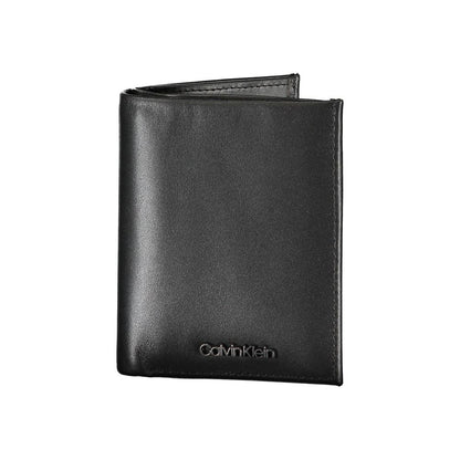 Cardholder Wallet by Calvin Klein for men in leather black showcases a discerning silhouette, artfully capturing the essence of Leather Cardholder Wallet with its functional card-organization rfid-protection.