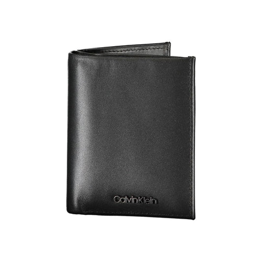 Cardholder Wallet by Calvin Klein for men in leather black showcases a discerning silhouette, artfully capturing the essence of Leather Cardholder Wallet with its functional card-organization rfid-protection.