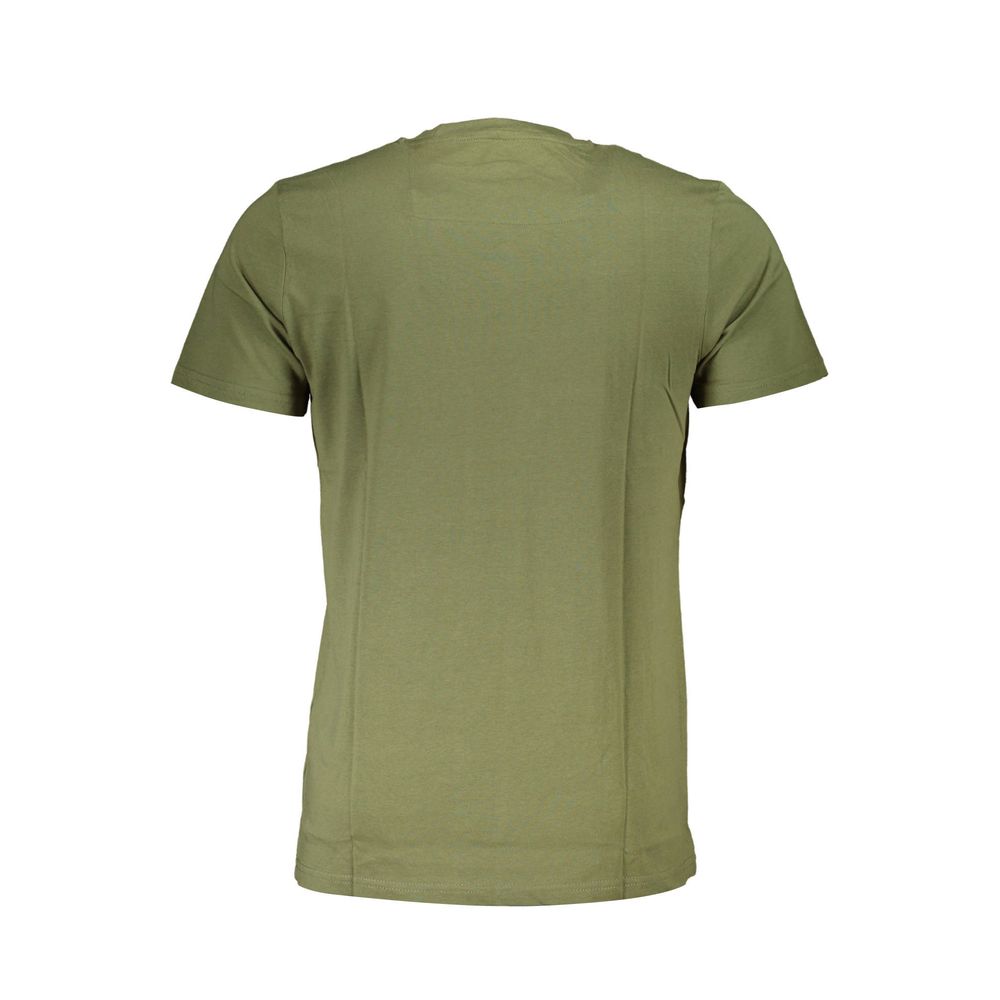 T-Shirt by Cavalli Class for men in cotton green & print features an on trend silhouette, perfectly showcasing a on trend and for an elevated aesthetic.