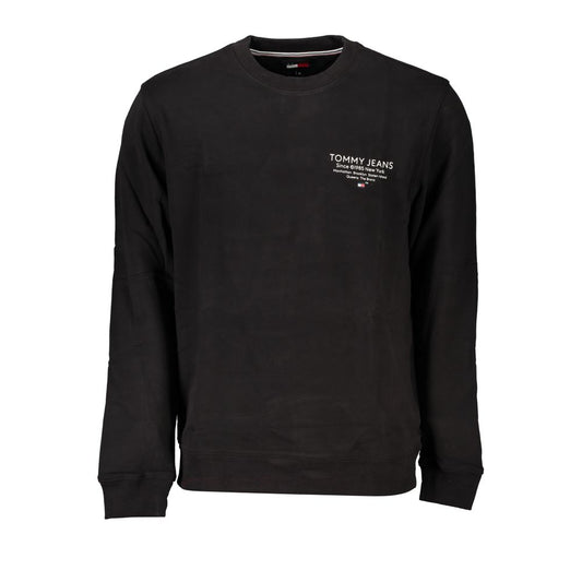 Sweatshirt by Tommy Hilfiger for men in organic cotton black & print features an exquisite silhouette, showcasing and crew neckline details for a exquisite look.