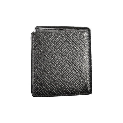 Wallet by Tommy Hilfiger for men in leather black features a streamlined silhouette, showcasing the streamlined Leather Wallet design with sophisticated coin-purse for a premium look.