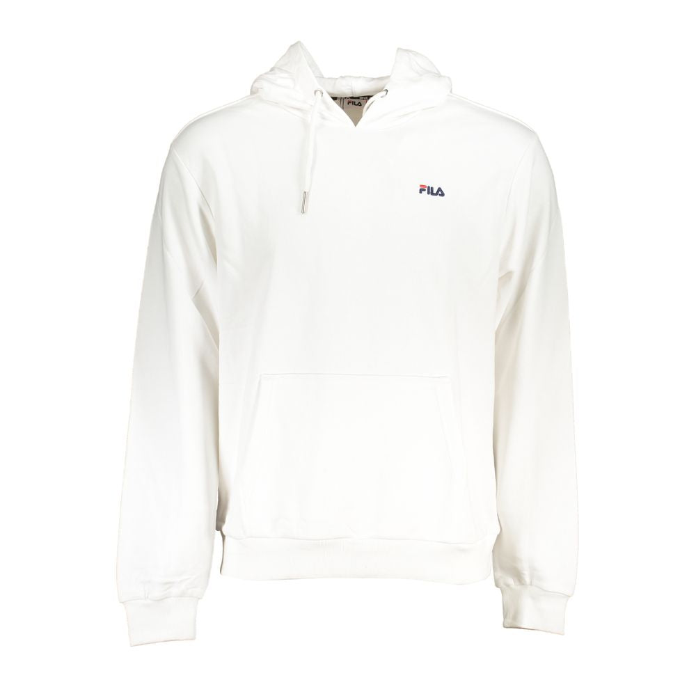 Hooded Sweatshirt by Fila for men in cotton polyester white features an enviable silhouette, showcasing a premium and refined hooded neckline for a truly enviable finish.