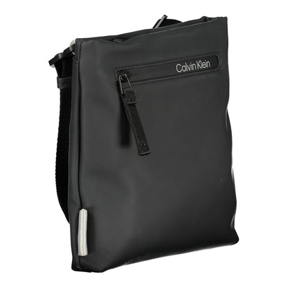 Shoulder Bag by Calvin Klein for men in polyester & polyethylene black features a statuesque silhouette, showcasing a secure zipper and statuesque external-pockets & internal-pockets with versatile shoulder-strap & adjustable-strap for a statuesque finish.