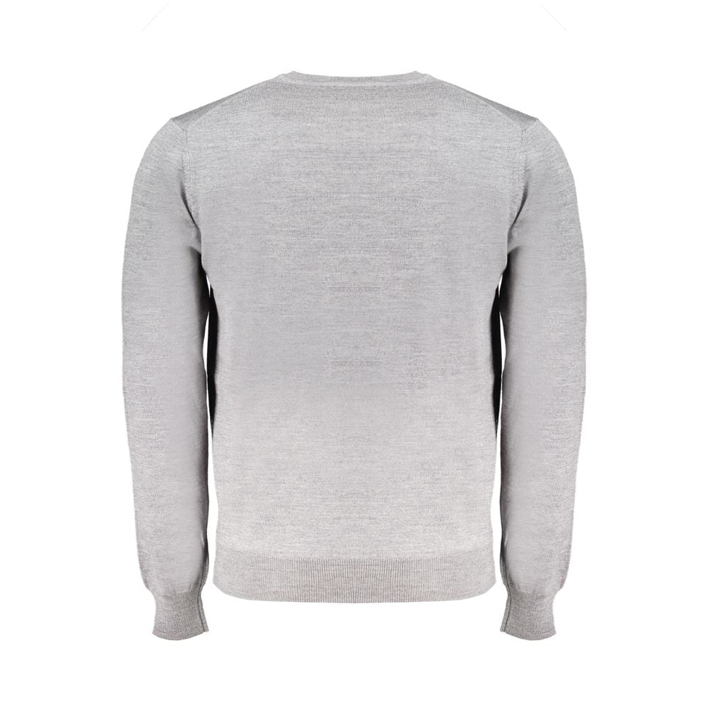Sweatshirt by Harmont & Blaine for men in lana wool poly-viscose gray presents a smart casual silhouette, featuring a smart casual and for a sophisticated look.