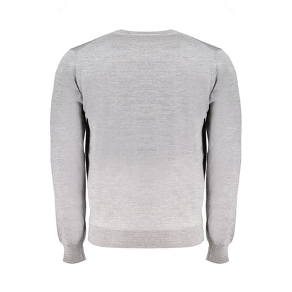 Sweatshirt by Harmont & Blaine for men in cashmere lana wool blend gray features an enviable silhouette, showcasing a premium and refined for a truly enviable finish.