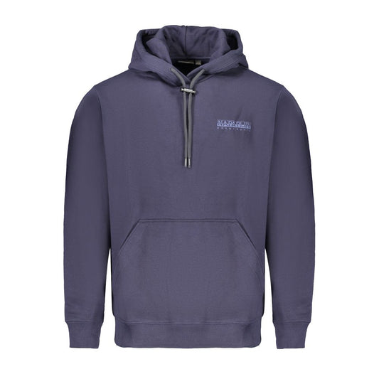 Hooded Sweatshirt Hoodie by Napapijri for men in cotton blue & print features an dramatic silhouette, showcasing a sophisticated hooded neckline and dramatic long-sleeve for a refined, modern aesthetic.