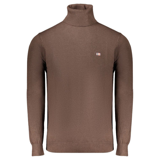 This Sweater by Norway 1963 for men in polyester brown presents a understated silhouette, featuring a sophisticated turtle neckline and for a understated finish.