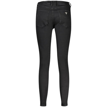 Jeans by Guess Jeans for women in cotton black features an refined tailoring silhouette, showcasing a premium skinny with a and long cut for a refined tailoring look.