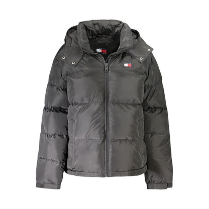Hooded Overcoat by Tommy Hilfiger for women in polyester black features a cosy chic silhouette, artfully detailed with a sophisticated hooded neckline and premium pockets & hooded for a cosy chic finish.