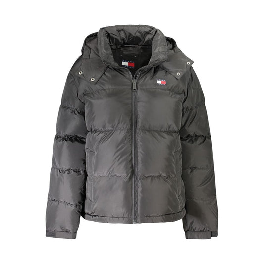 Hooded Overcoat by Tommy Hilfiger for women in polyester black features a cosy chic silhouette, artfully detailed with a sophisticated hooded neckline and premium pockets & hooded for a cosy chic finish.