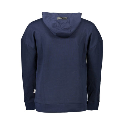 Hooded Sweatshirt Hoodie by Plein Sport for men in cotton polyester blue features an avant-garde silhouette, showcasing a sophisticated and detail for a truly avant-garde finish.