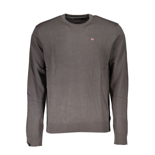 Sweater by Napapijri for men in cotton gray showcases a downtown chic silhouette, artfully finished with a downtown chic crew neckline and for a sophisticated, high-end look.