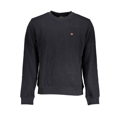 Sweatshirt by Napapijri for men in stretch cotton black presents a smart casual silhouette, featuring a smart casual crew neckline and for a sophisticated look.