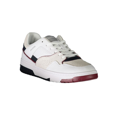 Athletic Sneakers Tommy Hilfiger men polyester polyethylene leather white featuring a avant-garde Men's Athletic Polyester Polyethylene Leather Sneakers design with a avant-garde athletic style for a refined finish.