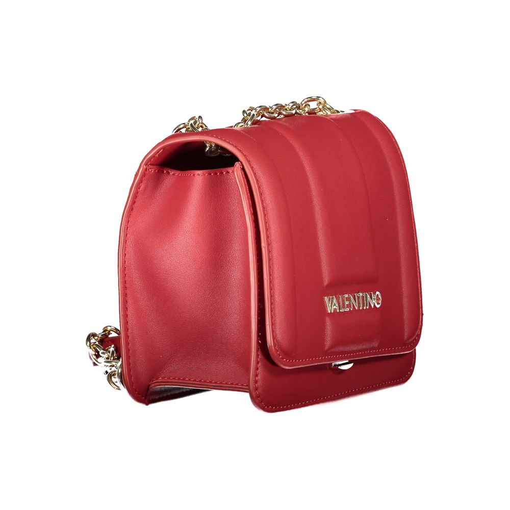 Shoulder Handbag by Mario Valentino for women in polyethylene red features a ornamental silhouette, showcasing a secure snap, ample , and ornamental shoulder-strap for a sophisticated look.