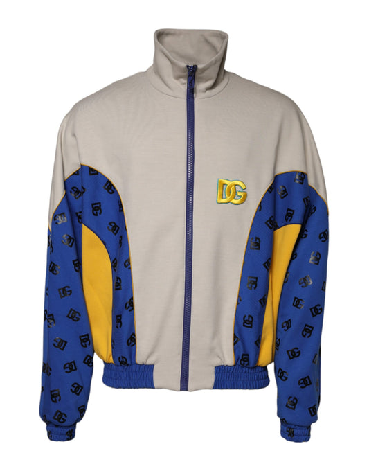 Bomber Jacket by Dolce & Gabbana for men in nylon polyester polyurethane multicolor features a dramatic silhouette, showcasing a sophisticated and distinctive for a dramatic aesthetic.