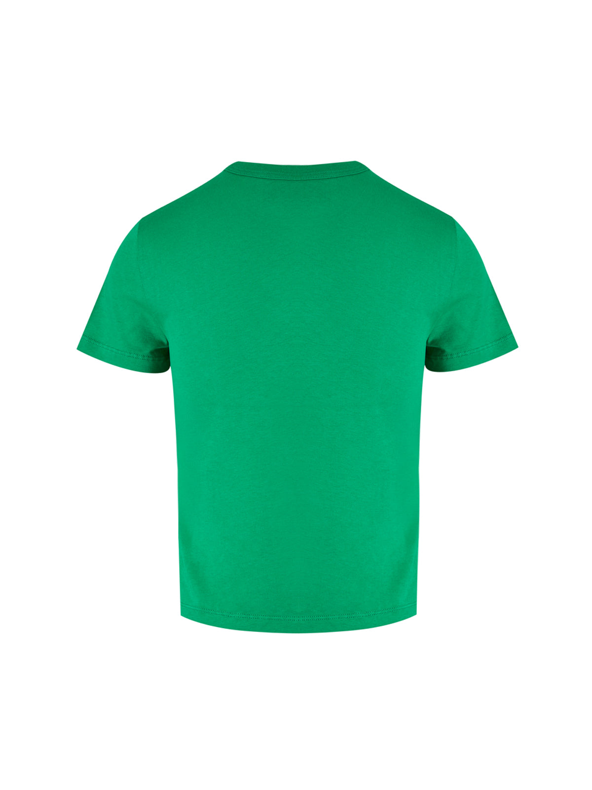 T-Shirt by Gucci for women in cotton green showcases a unassuming silhouette, artfully detailed with a refined round neckline and unassuming short-sleeve for a sophisticated, contemporary look.