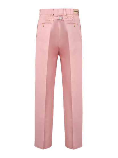 Pants by Gucci for men in cotton pink showcases a unrivaled comfort silhouette, featuring a cut and long with a for a unrivaled comfort and refined aesthetic.