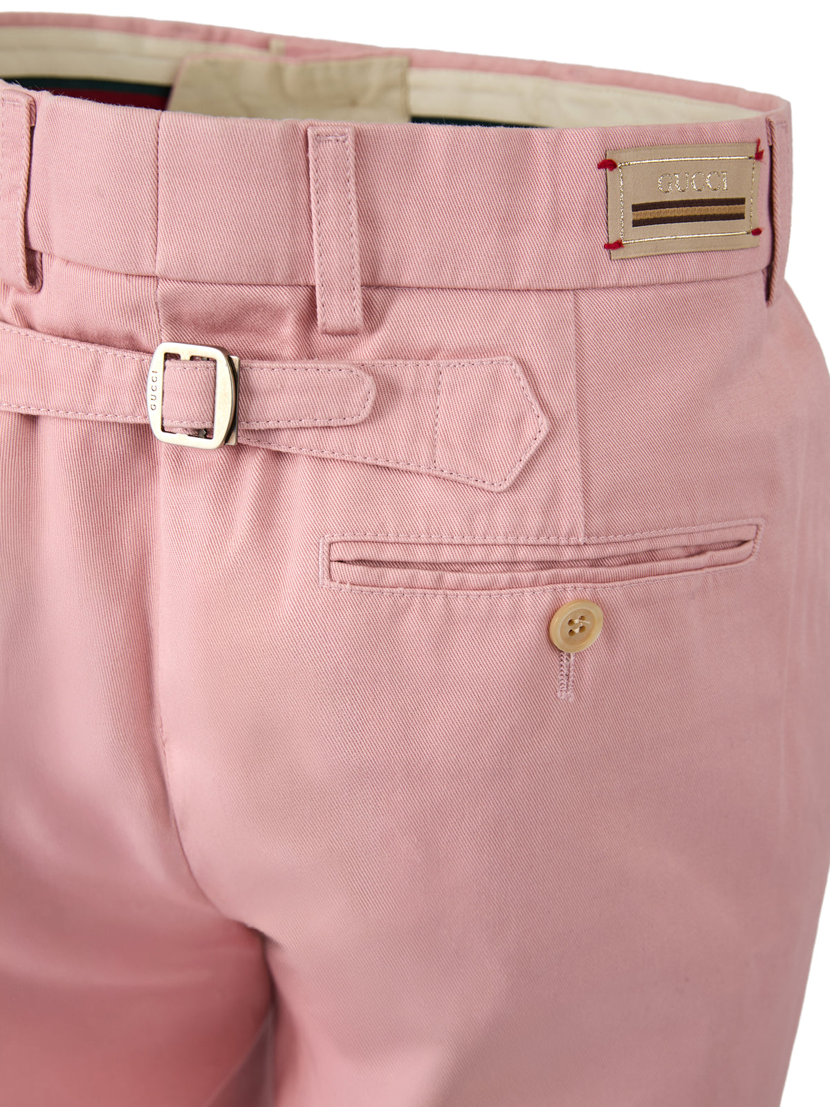 Pants by Gucci for men in cotton pink features a sleek silhouette with a sleek , a refined long, and a sophisticated finish.