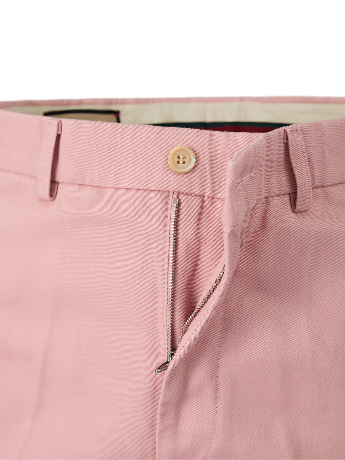 Pants by Gucci for men in cotton pink features an understated silhouette, showcasing a sophisticated and long with a refined for an understated, polished aesthetic.
