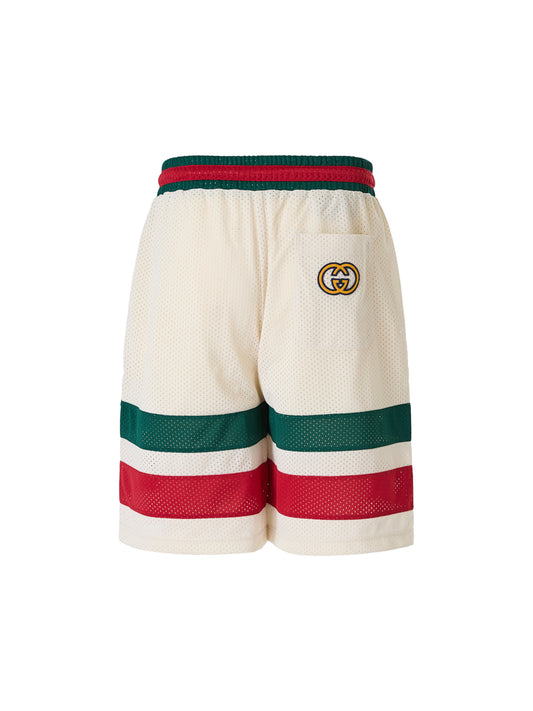 Shorts by Gucci for men in polyester cream features a sharp silhouette, meticulously detailed with a sharp , a short cut, and a sophisticated .