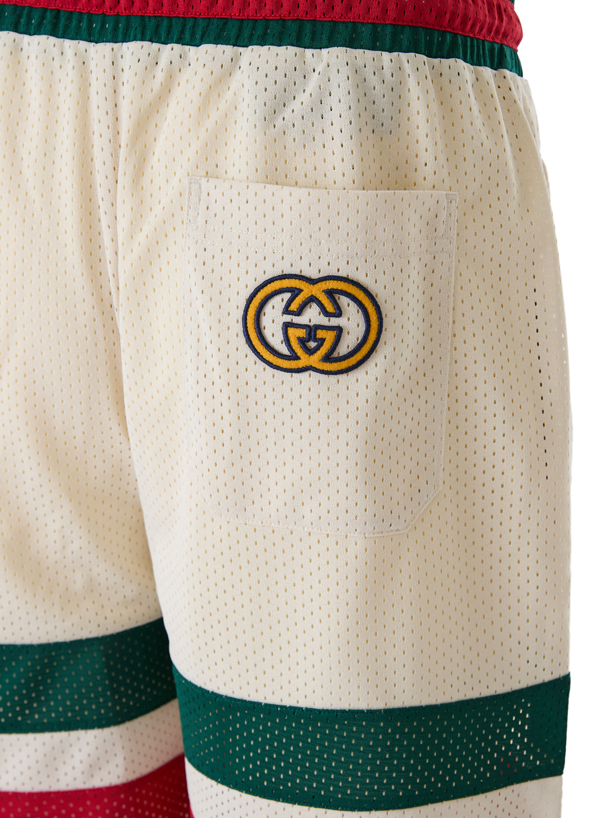 Shorts by Gucci for men in polyester cream features a resort ready with a short and , showcasing a resort ready silhouette for a premium finish.