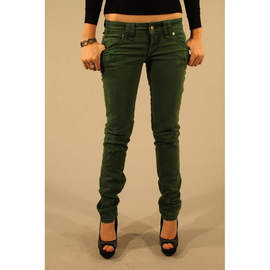 Pants by John Galliano for women in stretch cotton green features a sleek silhouette with a sleek , a refined long, and a sophisticated finish.