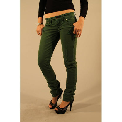Pants by John Galliano for women in stretch cotton green features a utilitarian with a utilitarian long and to create a sophisticated, premium look.