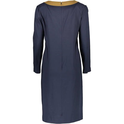 Gant Blue & Gold Viscose Midi Dress