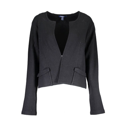 Sweater by Gant for women in wool cotton black showcases a sumptuous silhouette, artfully finished with a sumptuous and long-sleeve for a sophisticated, sumptuous look.