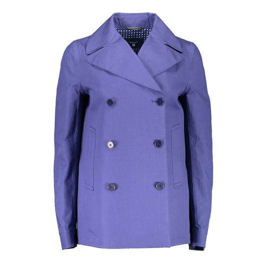 This Jacket by Gant for women in cotton blue showcases a magnificent silhouette, meticulously crafted with a distinctive and functional pockets for a magnificent finish.